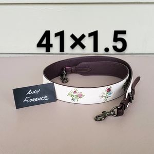 Coach Novelty Strap w/ Cross Stitch Floral Print